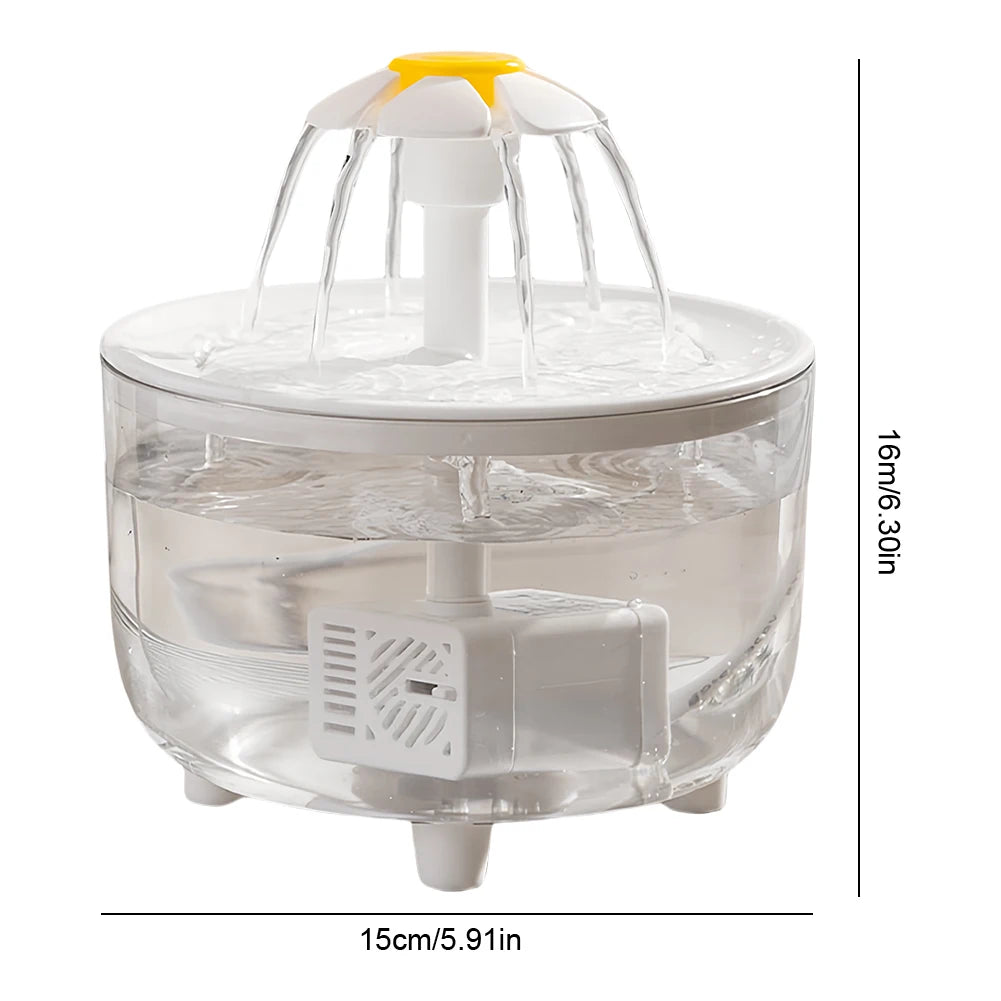 1200Ml Cats Water Filter Automatic Cat Water Fountain Filter USB Electric Mute Recirculate Filtering Drinker Pet Water Fountain